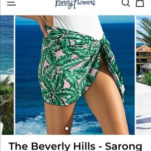 Kenny Flowers Green Leaf Print Sarong